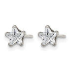 Chisel Stainless Steel Polished 5mm Star CZ Stud Post Earrings