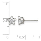 Chisel Stainless Steel Polished 6mm Star CZ Stud Post Earrings