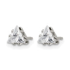 Chisel Stainless Steel Polished 5mm Triangle CZ Stud Post Earrings