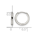 Chisel Stainless Steel Polished 1.4mm Endless Hinged Hoops