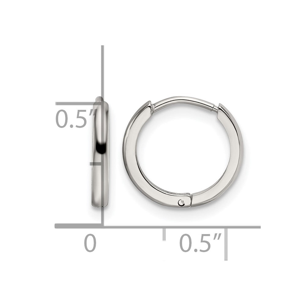 Chisel Stainless Steel Polished 1.4mm Endless Hinged Hoops