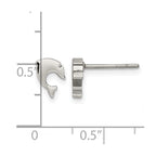 Chisel Stainless Steel Polished Dolphin Post Earrings