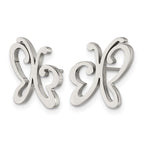 Chisel Stainless Steel Polished Butterfly Post Earrings