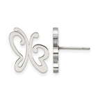 Chisel Stainless Steel Polished Butterfly Post Earrings