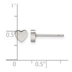 Chisel Stainless Steel Polished Heart Post Earrings