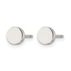 Chisel Stainless Steel Polished Circle Post Earrings