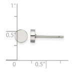 Chisel Stainless Steel Polished Circle Post Earrings