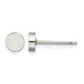 Chisel Stainless Steel Polished Circle Post Earrings