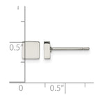 Chisel Stainless Steel Polished Square Post Earrings