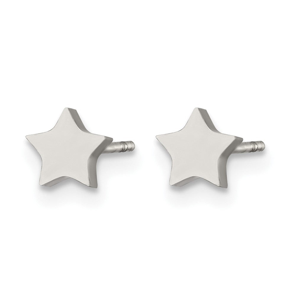 Chisel Stainless Steel Polished Star Post Earrings