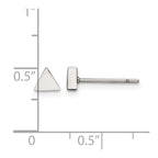 Chisel Stainless Steel Polished Triangle Post Earrings