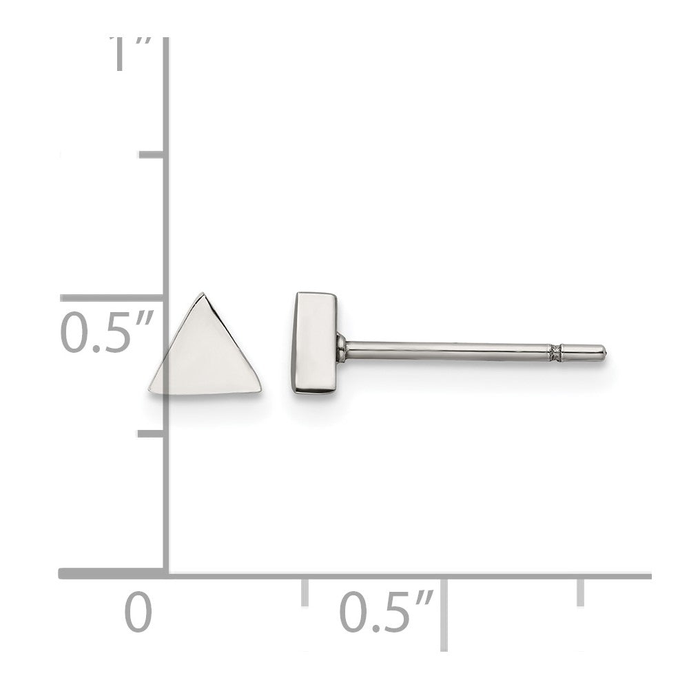 Chisel Stainless Steel Polished Triangle Post Earrings