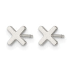 Chisel Stainless Steel Polished X Post Earrings