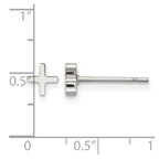 Chisel Stainless Steel Polished X Post Earrings