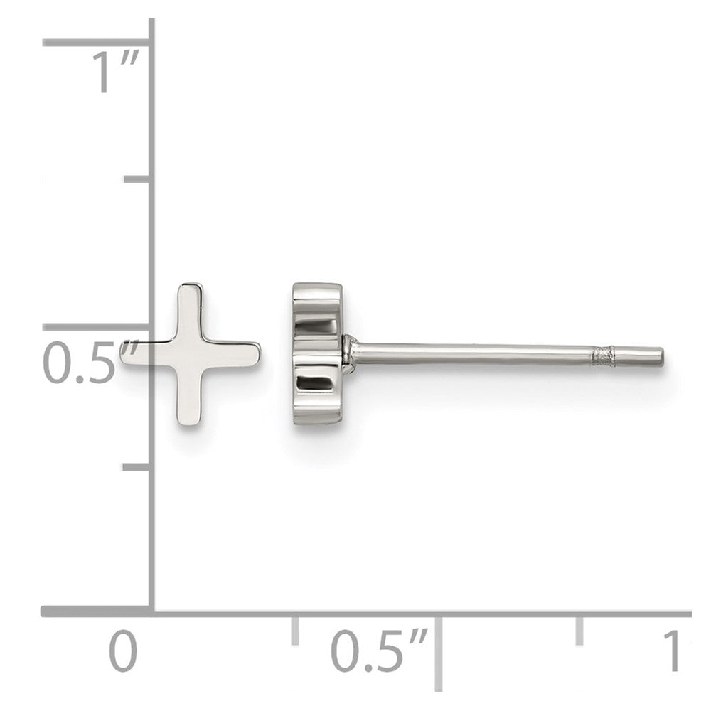 Chisel Stainless Steel Polished X Post Earrings
