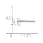 Chisel Stainless Steel Polished Lightning Bolt Post Earrings