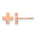 Stainless Steel Polished Rose IP-plated X Post Earrings