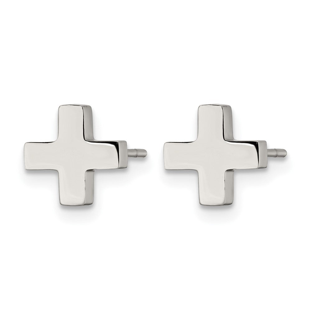 Chisel Stainless Steel Polished X Post Earrings