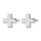 Chisel Stainless Steel Polished X Post Earrings