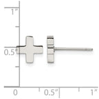 Chisel Stainless Steel Polished X Post Earrings