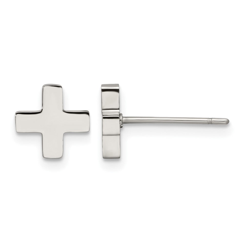 Chisel Stainless Steel Polished X Post Earrings