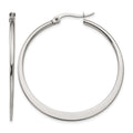 Chisel Stainless Steel Polished 40mm Diameter Hoop Earrings