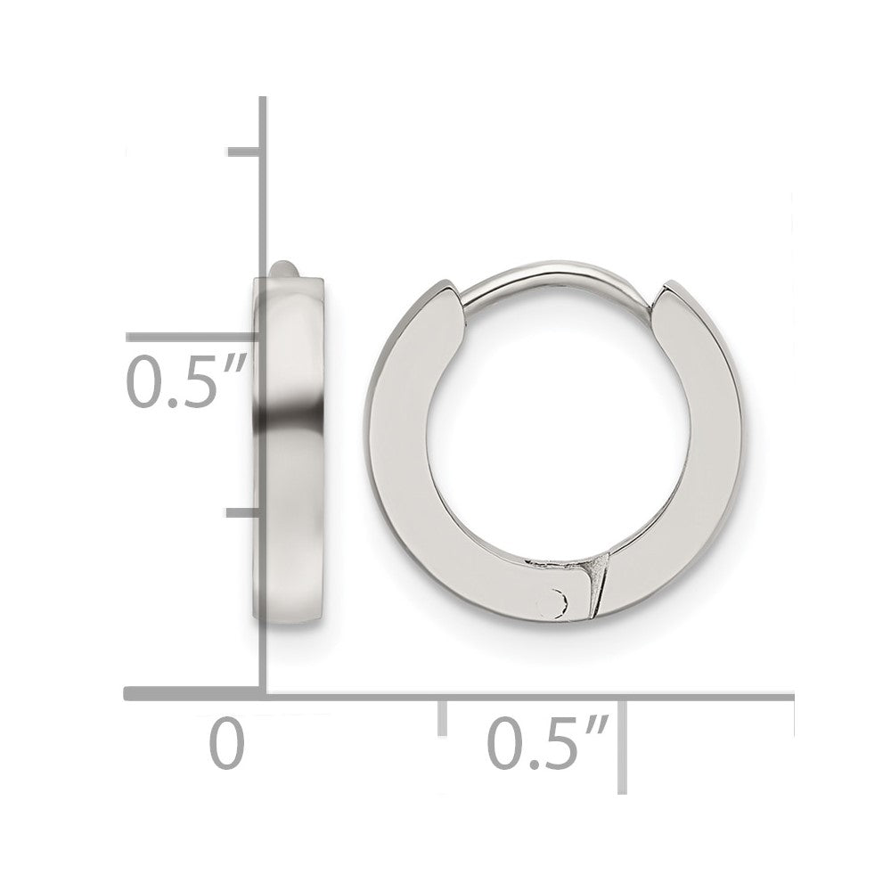 Chisel Stainless Steel Polished 2.2mm Hinged Hoop Earrings