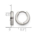 Chisel Stainless Steel Polished 3mm Hinged Hoop Earrings