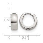 Chisel Stainless Steel Polished 5mm Hinged Hoop Earrings