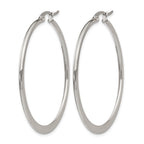 Chisel Stainless Steel Polished 43mm Diameter Hoop Earrings