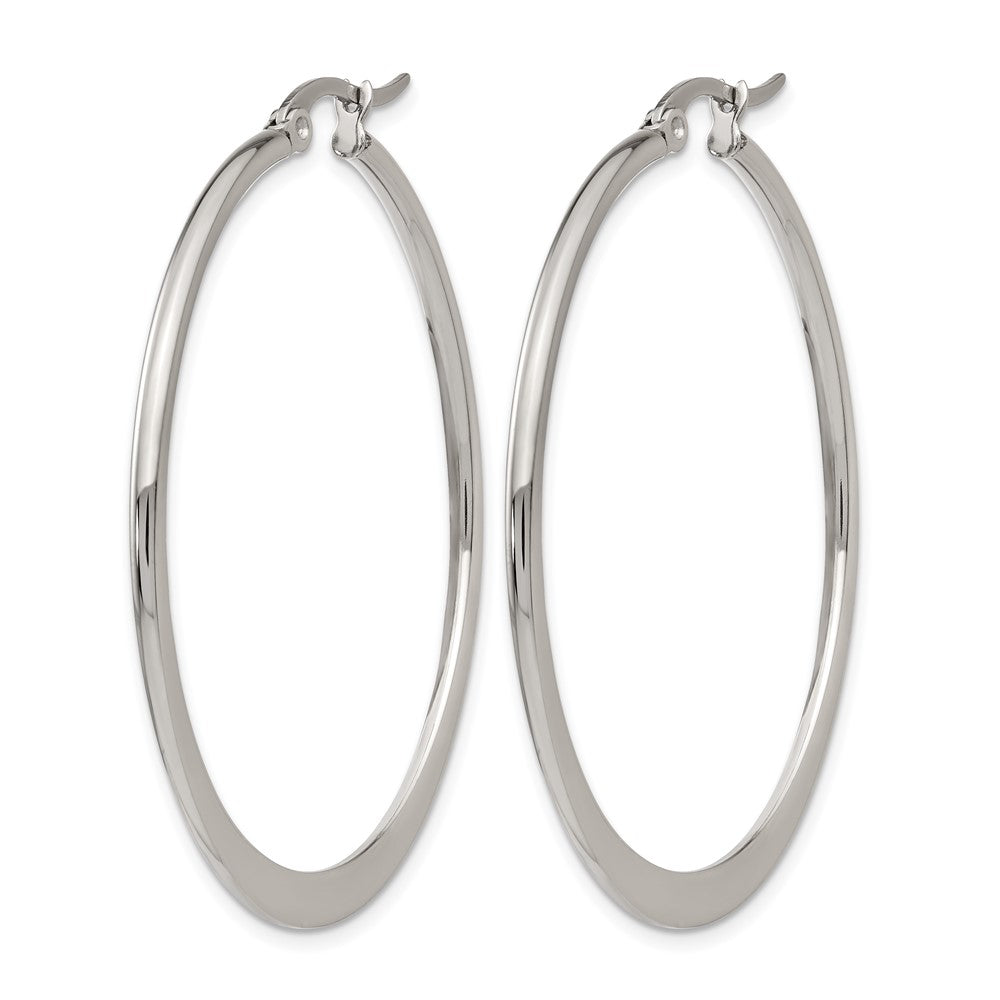 Chisel Stainless Steel Polished 43mm Diameter Hoop Earrings