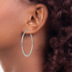 Chisel Stainless Steel Polished 43mm Diameter Hoop Earrings