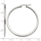 Chisel Stainless Steel Polished 43mm Diameter Hoop Earrings