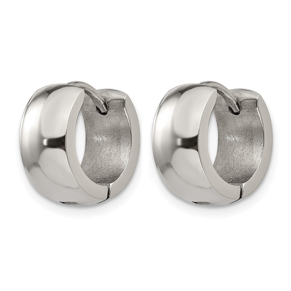Chisel Stainless Steel Polished 6mm Hinged Hoop Earrings