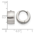 Chisel Stainless Steel Polished 7mm Hinged Hoop Earrings