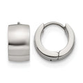 Chisel Stainless Steel Polished 7mm Hinged Hoop Earrings
