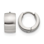 Chisel Stainless Steel Polished 7mm Hinged Hoop Earrings