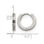 Chisel Stainless Steel Brushed and Polished 2mm Hinged Hoop Earrings