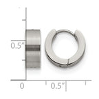 Chisel Stainless Steel Brushed and Polished 5mn Hinged Hoop Earrings