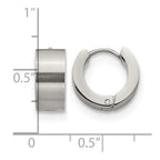 Chisel Stainless Steel Brushed and Polished 6mm Hinged Hoop Earrings