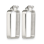 Chisel Stainless Steel Polished 20mm Square Hoop Earrings