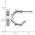 Chisel Stainless Steel Polished Studded Post Hoop Earrings