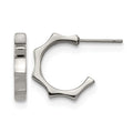 Chisel Stainless Steel Polished Studded Post Hoop Earrings