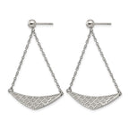 Stainless Steel Polished Post Dangle Earrings