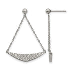 Stainless Steel Polished Post Dangle Earrings