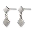 Chisel Stainless Steel Polished Laser-cut Post Dangle Earrings