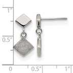 Chisel Stainless Steel Polished Laser-cut Post Dangle Earrings