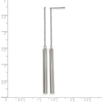 Stainless Steel Polished Bar Post Dangle Earrings