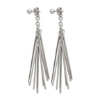 Chisel Stainless Steel Polished Multi Bar Front and Back Post Dangle Earrings