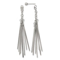 Chisel Stainless Steel Polished Multi Bar Front and Back Post Dangle Earrings